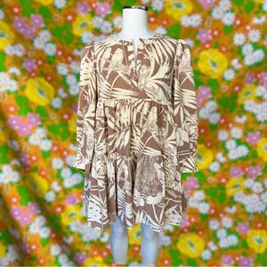 Royal Native brown and tan rainforest animal print size XS
